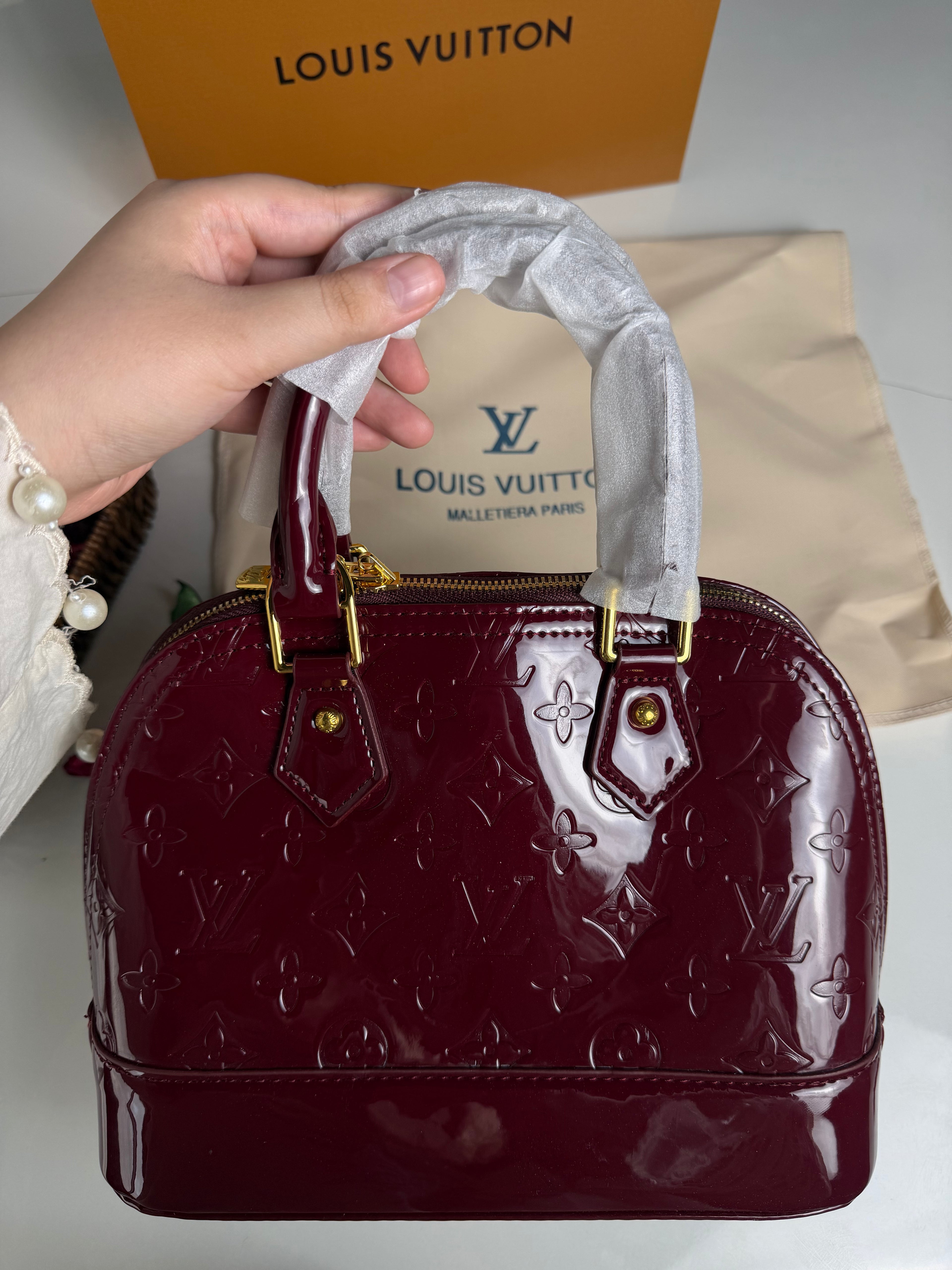 Louis Vuitton Alma BB Handbag – Amarante