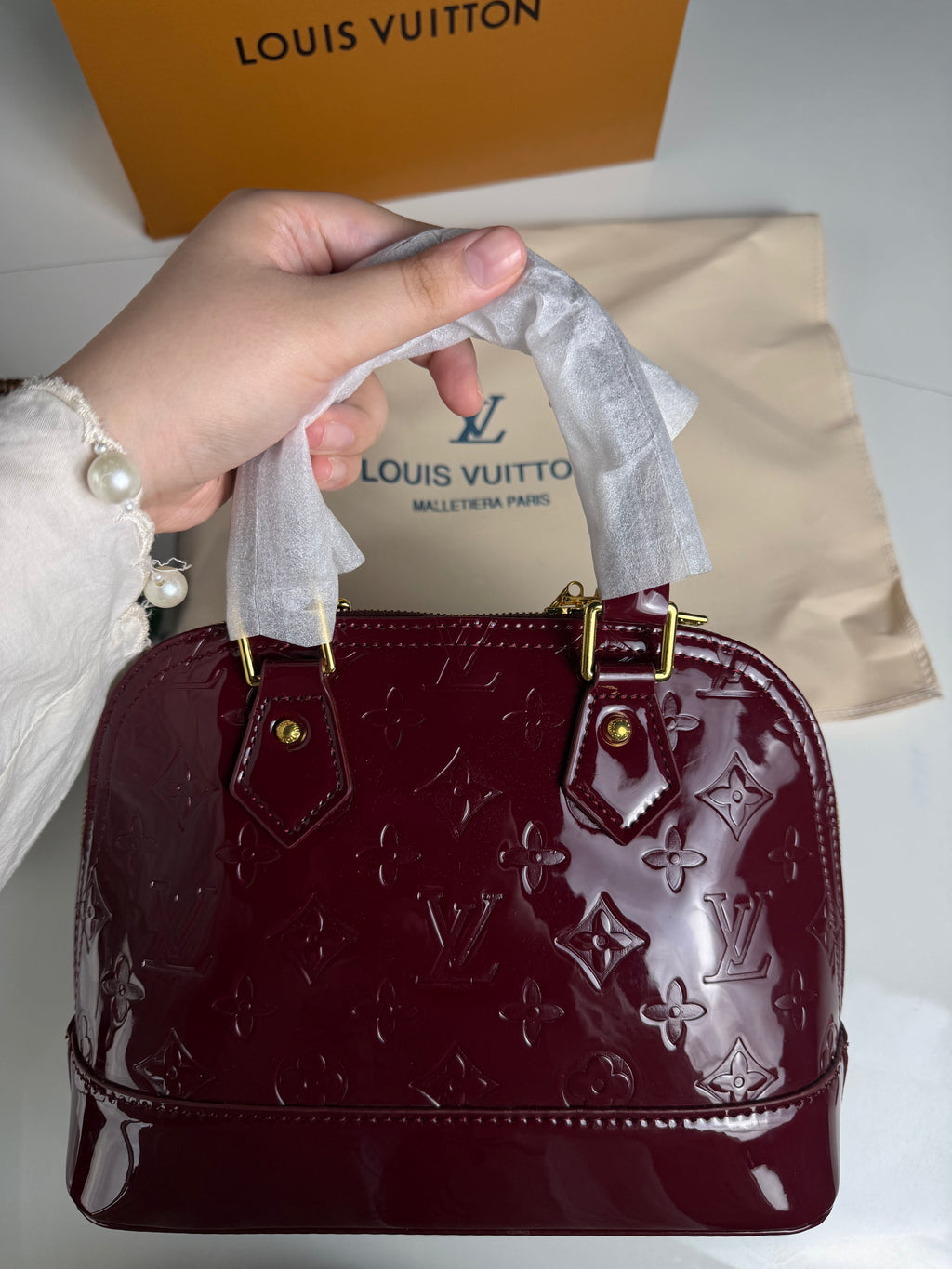 Louis Vuitton Alma BB Handbag – Amarante