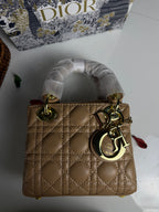 Lady Dior Mini Bag Hazelnut