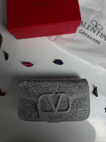 Valentino Garavani Locò Small Shoulder Bag – Silver/Grey