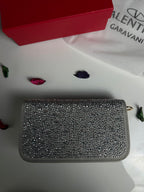 Valentino Garavani Locò Small Shoulder Bag – Silver/Grey