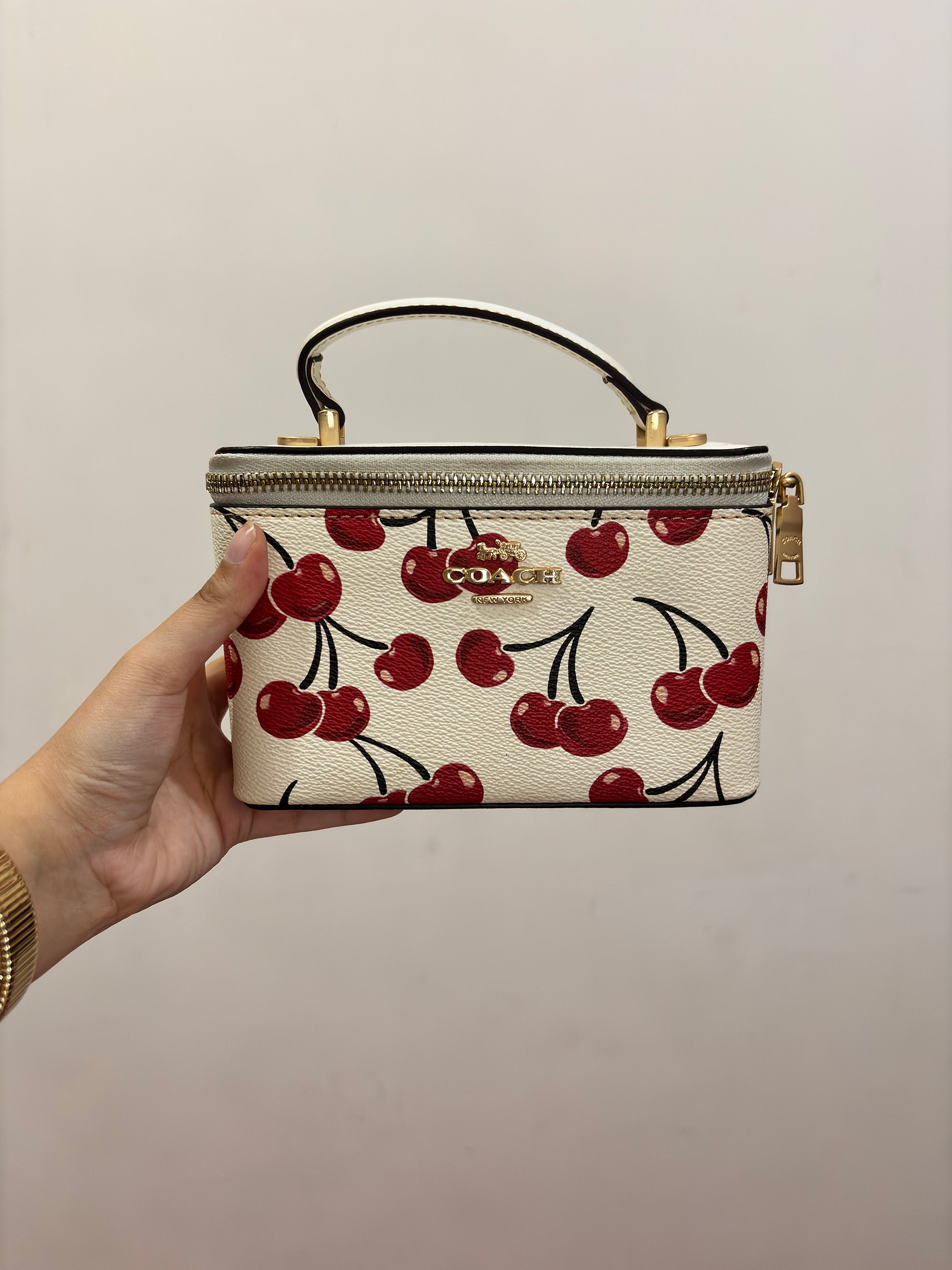 Coach Signature Canvas Vanity - Cherry