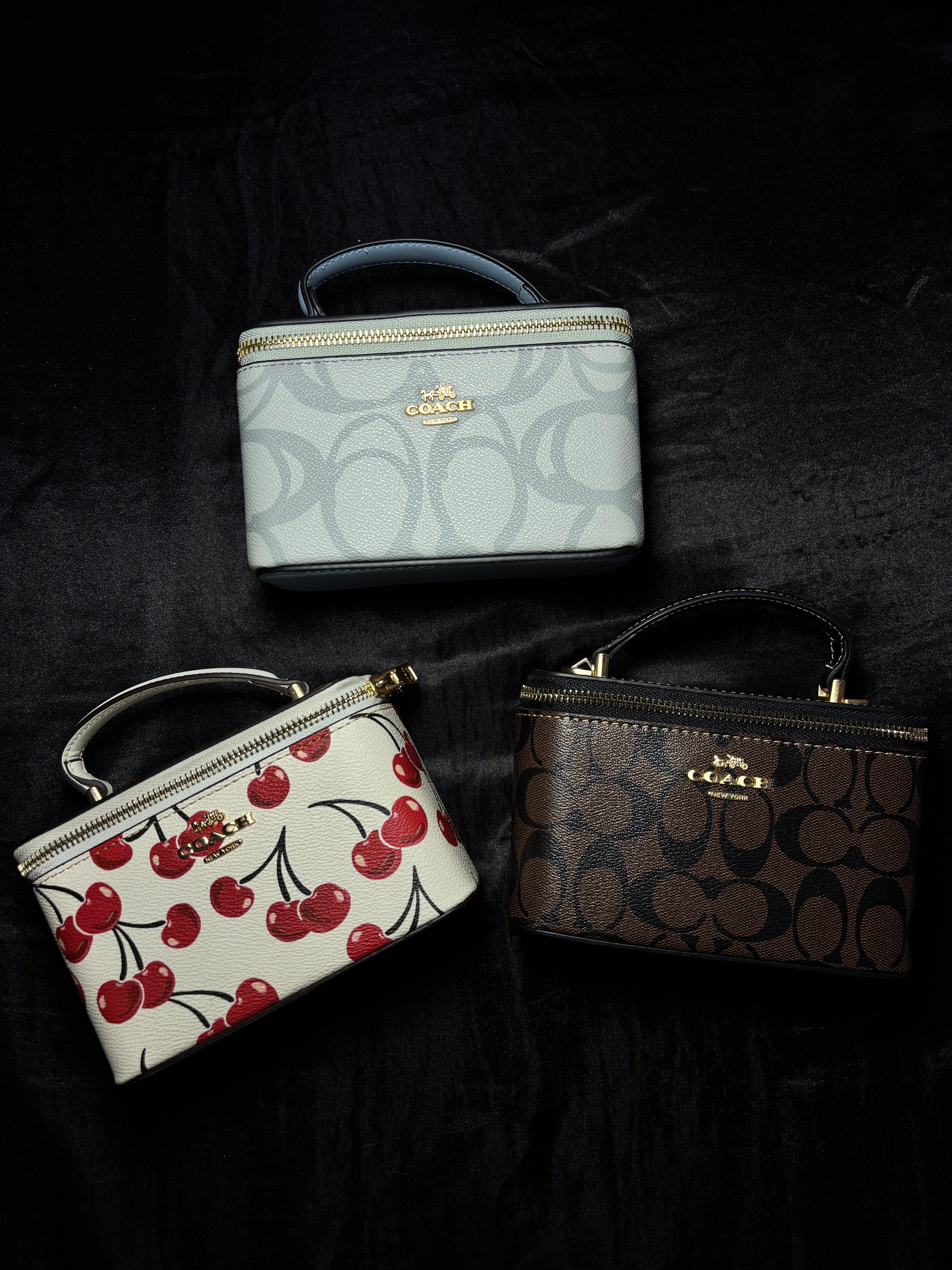 Coach Signature Canvas Vanity - Cherry