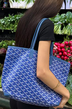 Goyard Tote Bag – Medium Blue (With Pouch)