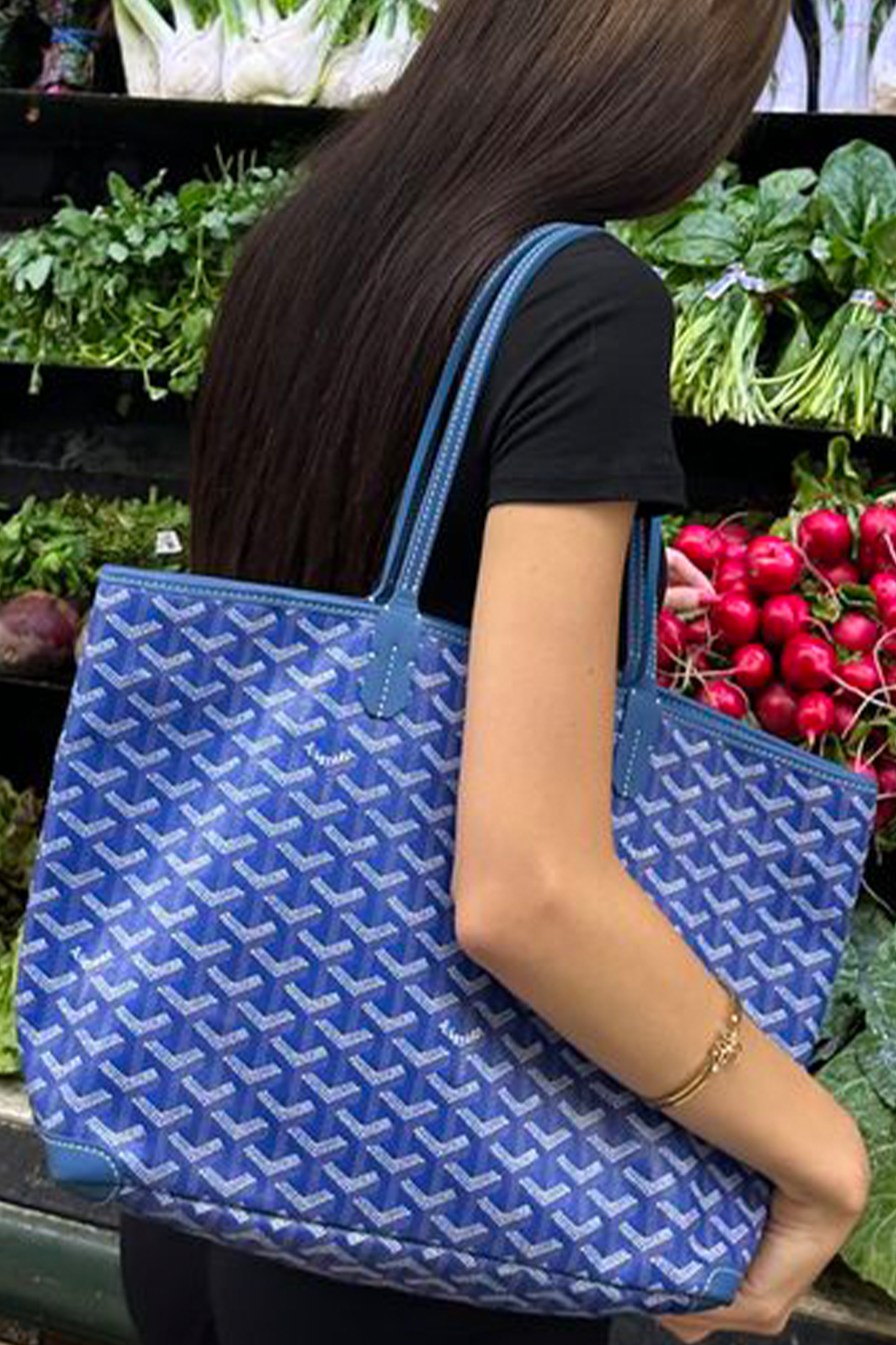 Goyard Tote Bag – Medium Blue (With Pouch)