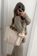 Longchamp Tote LARGE - Paper White (WITH BRAND LOGO)