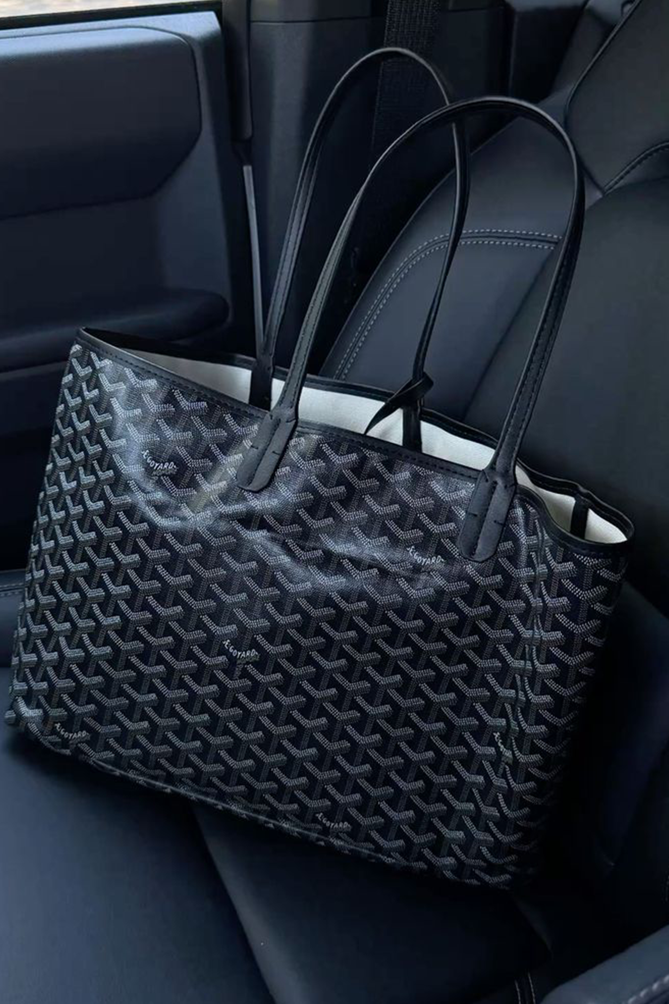 Goyard Tote Bag – Medium Black (With Pouch)