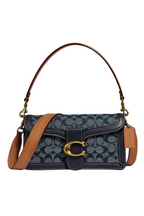 SIGNATURE CHAMBRAY TUAPE COACH TAB 26 BAG (WITH STRAPS & BOX)