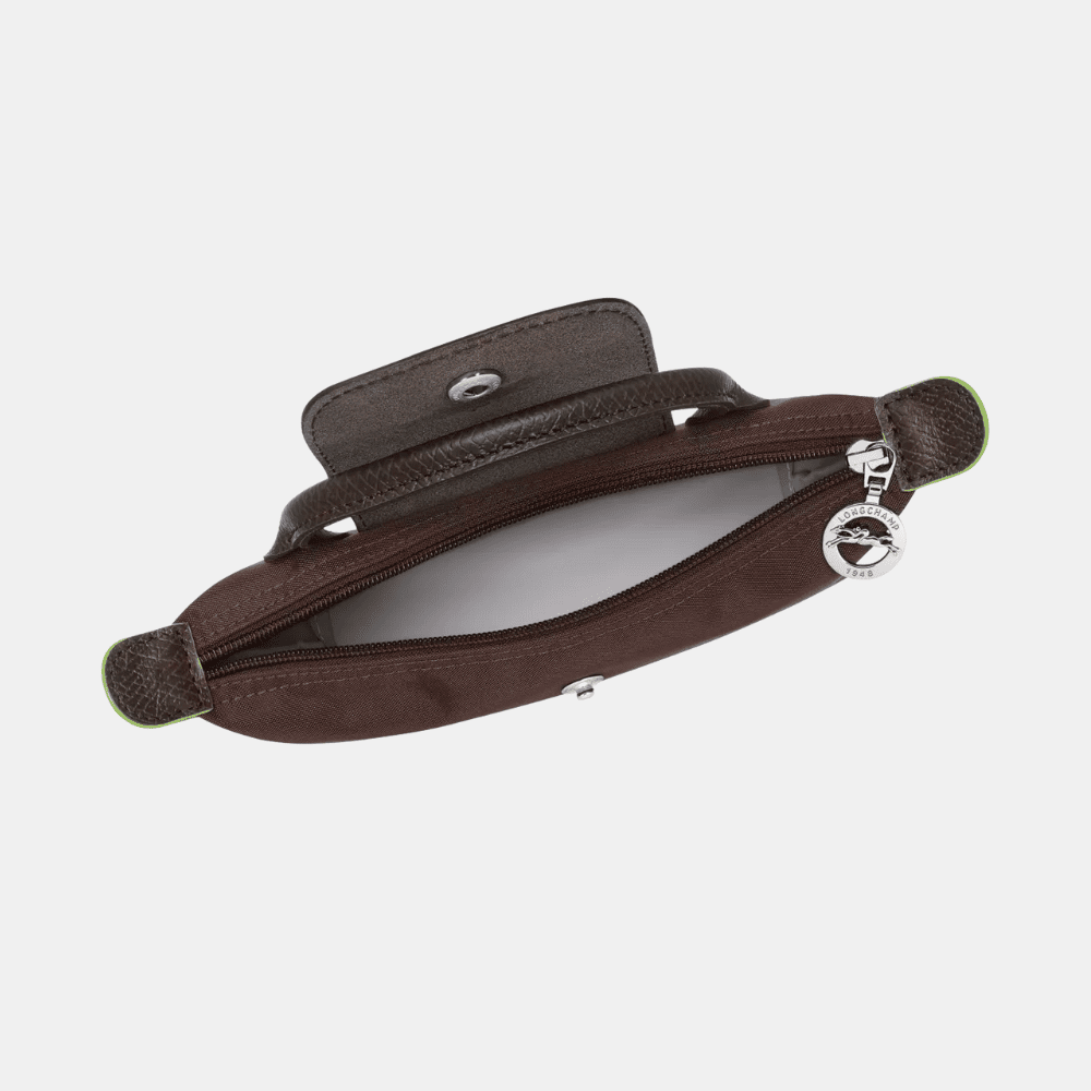 Longchamp Le Pliage Green Pouch With Handle