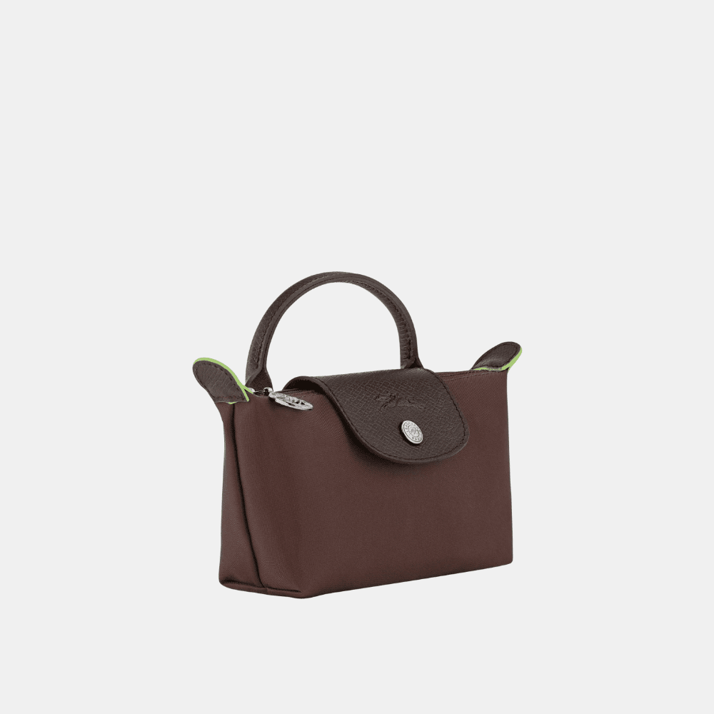 Longchamp Le Pliage Green Pouch With Handle