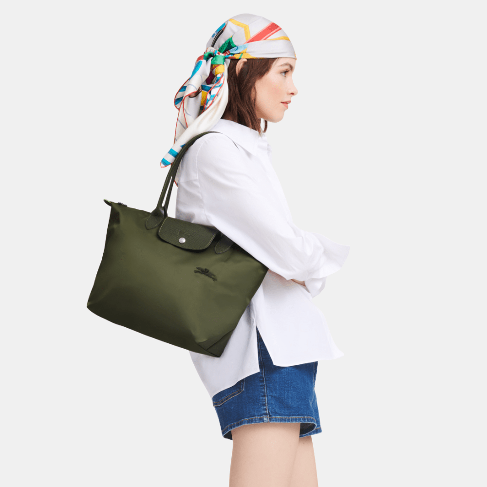Longchamp Le Pliage Green Tote Bag (Forest)