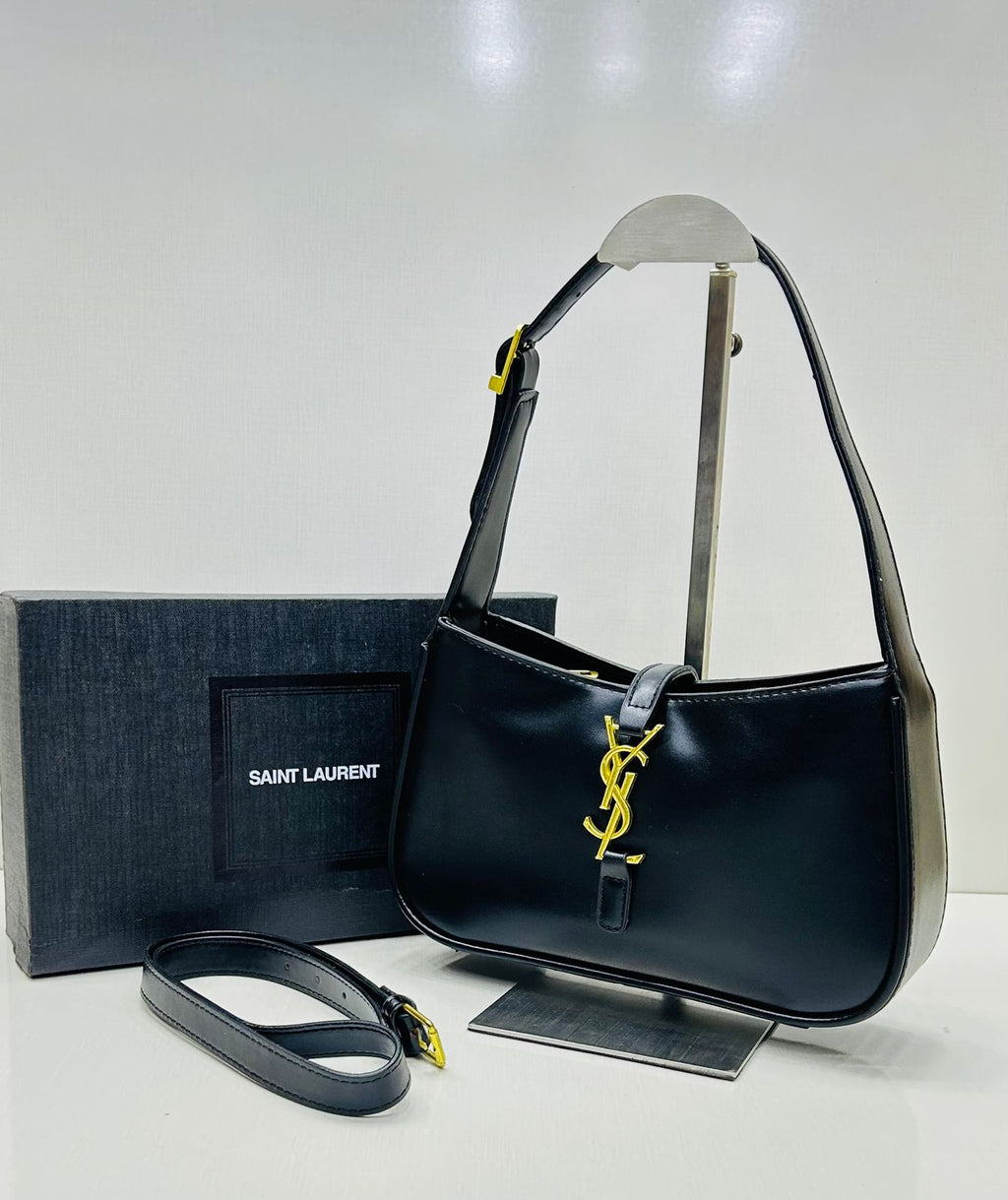 YSL - Classic Leather Monogram Shoulder Bag – Onyx Black