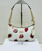Coach - Teri Shoulder Bag White Strawberry Emblem