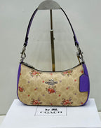 Coach - Teri Shoulder Bag Brown Rose Emblem