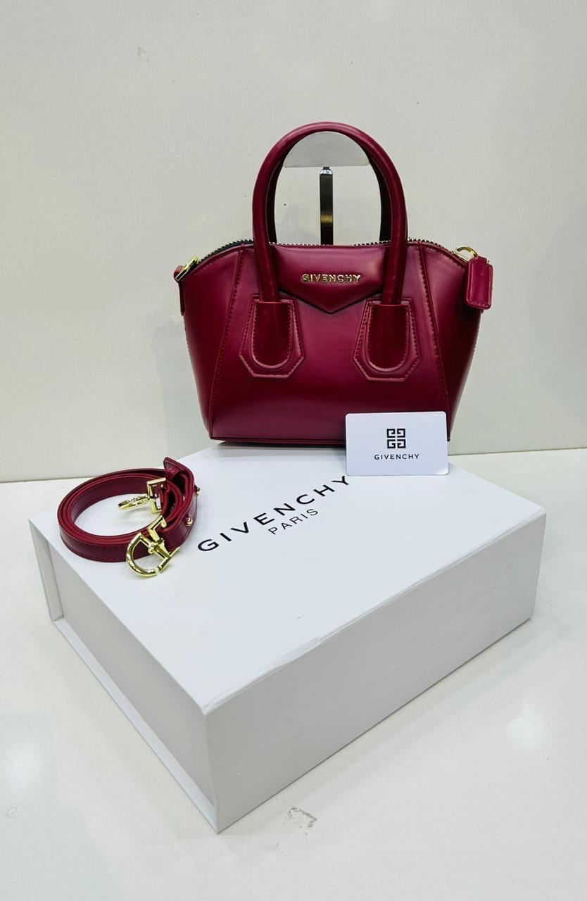 Givenchy - Structured Leather Mini Tote – Deep Wine