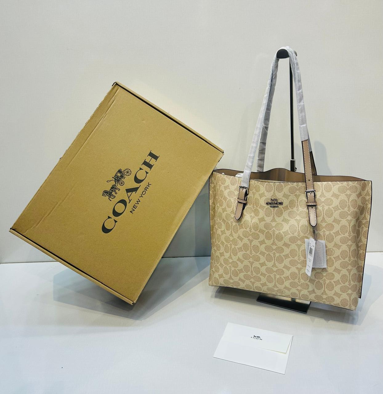 Coach - Signature Tote Bag Dark Beige