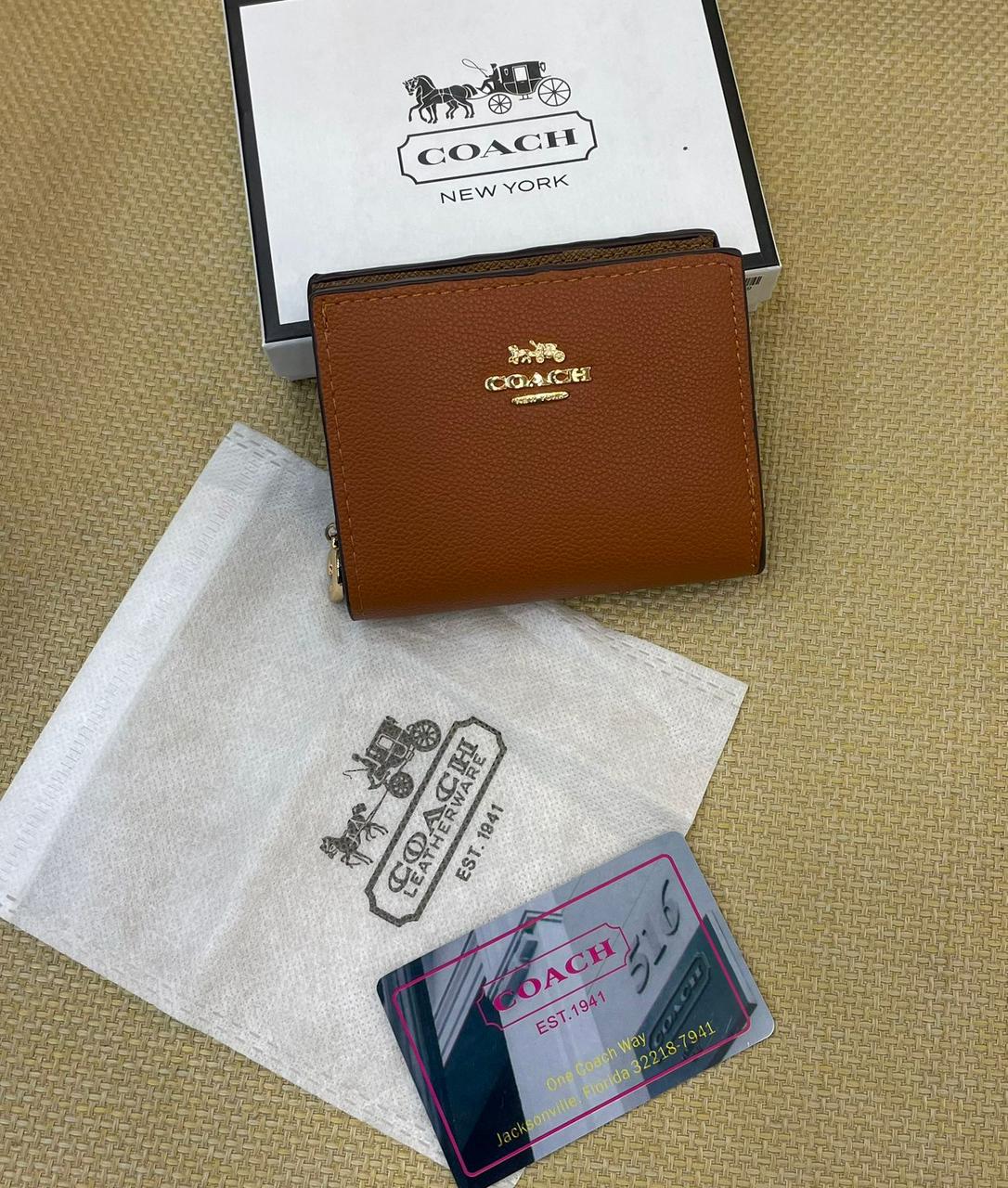 Coach Snap Wallet In Signature Canvas