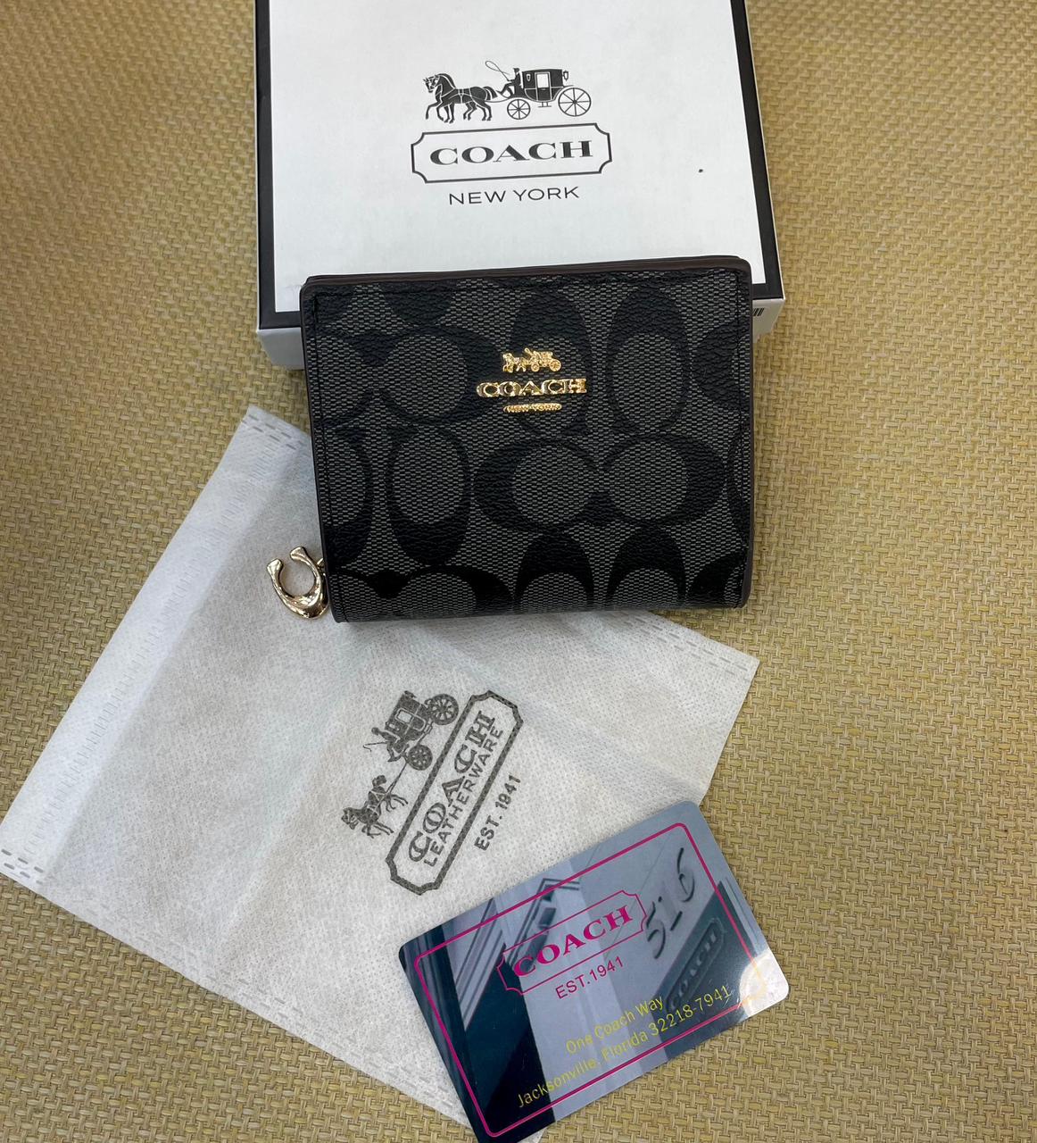 Coach Snap Wallet In Signature Canvas