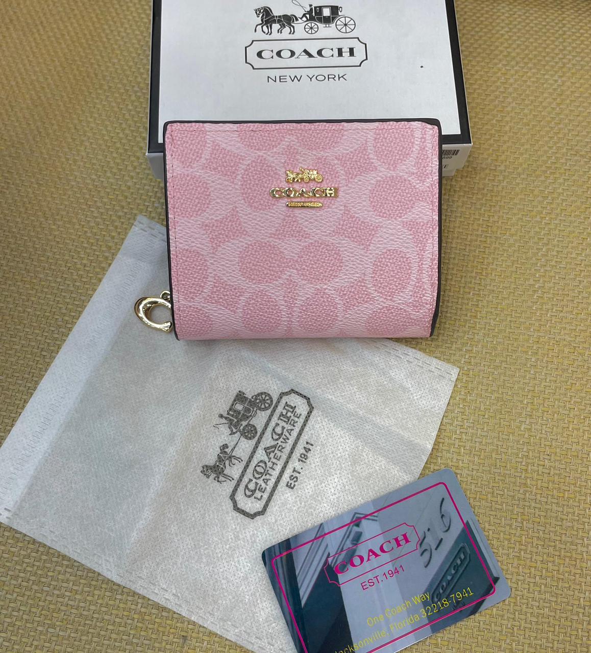 Coach Snap Wallet In Signature Canvas