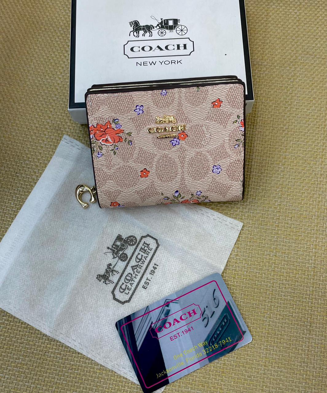 Coach Snap Wallet In Signature Canvas