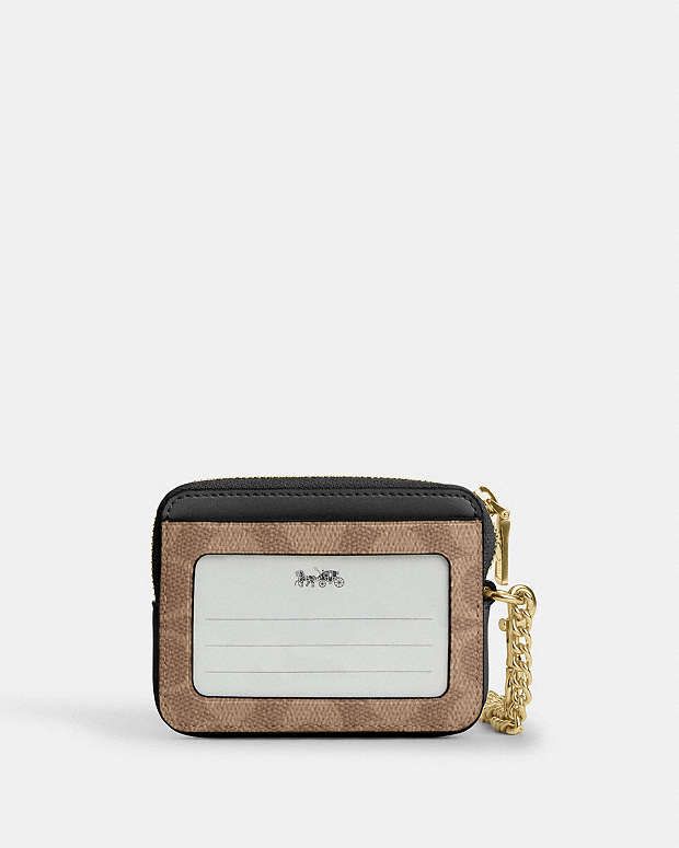 Coach Snap Wallet In Signature Canvas