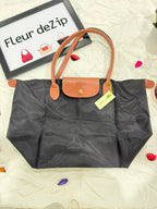 Longchamp Tote MEDIUM - Black (WITH BRAND LOGO)