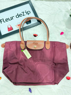 Longchamp Tote MEDIUM - Wine Red (WITH BRAND LOGO)
