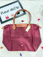 Longchamp Tote MEDIUM - Wine Red (WITH BRAND LOGO)