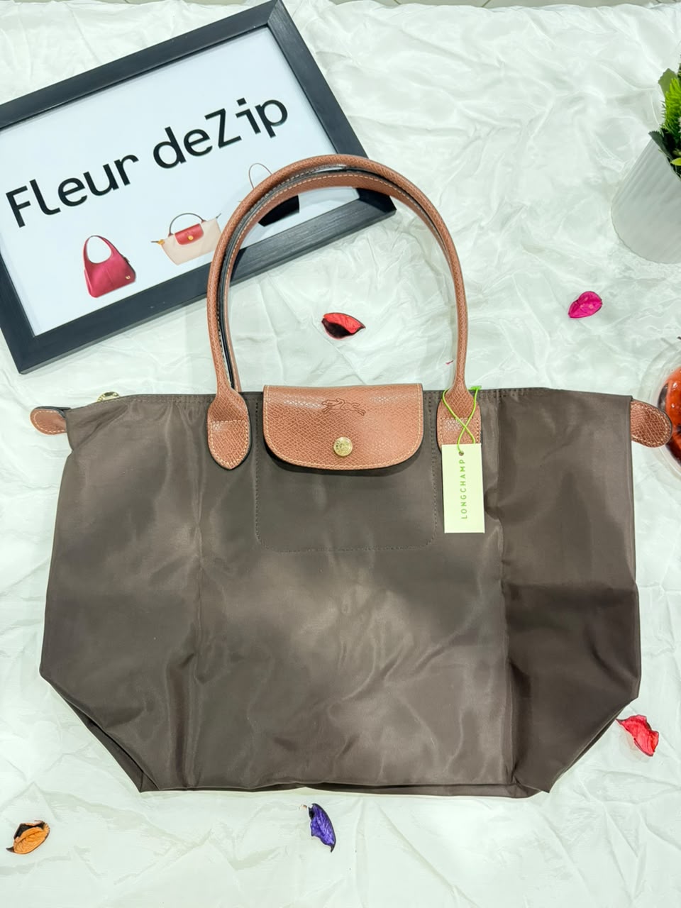 Longchamp Tote Large -Brown (WITH BRAND LOGO)