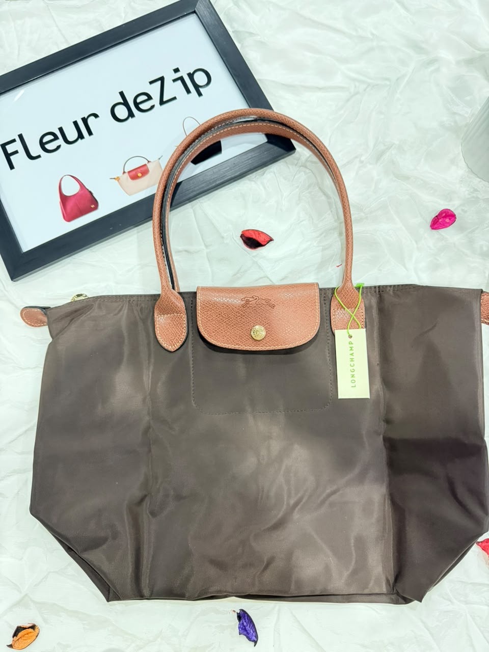 Longchamp Tote Large -Brown (WITH BRAND LOGO)