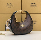 COACH JONIE BAG DARK BROWN (INCLUDE BOX AND LONG STRAP )