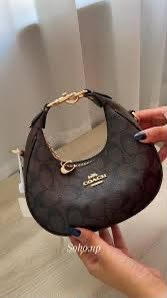 COACH JONIE BAG DARK BROWN (INCLUDE BOX AND LONG STRAP )
