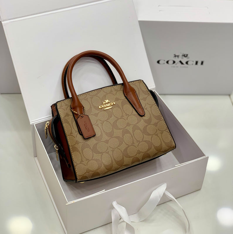 Coach Signature Mini Top Handle Bag