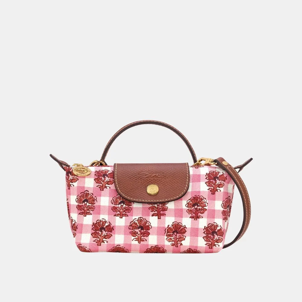 Longchamp Le Pliage Floral XS Pouch (Green)