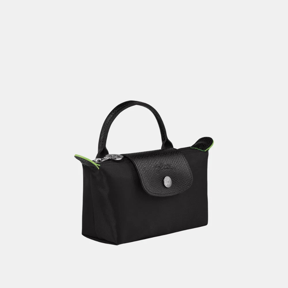 Longchamp Le Pliage Green Pouch With Handle