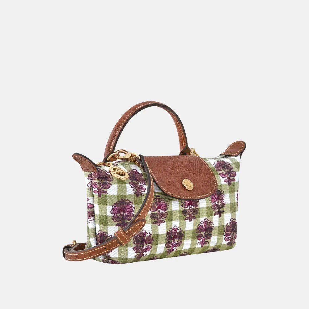 Longchamp Le Pliage Floral XS Pouch (Green)