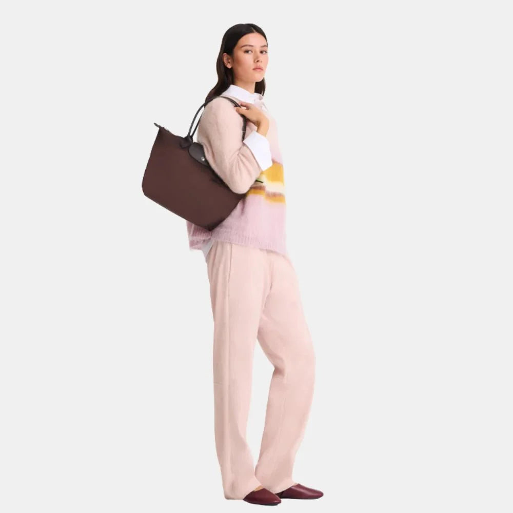 Longchamp Le Pliage Green Tote Bag (Mocha)