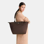 Longchamp Le Pliage Green Tote Bag (Mocha)