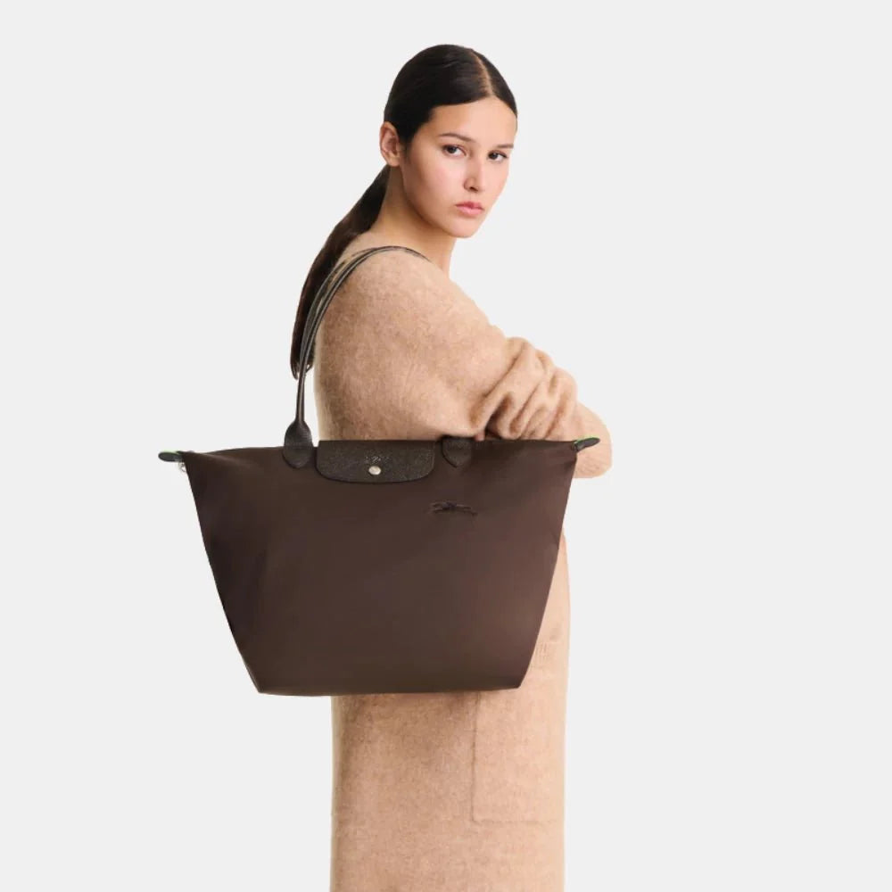 Longchamp Le Pliage Green Tote Bag (Mocha)