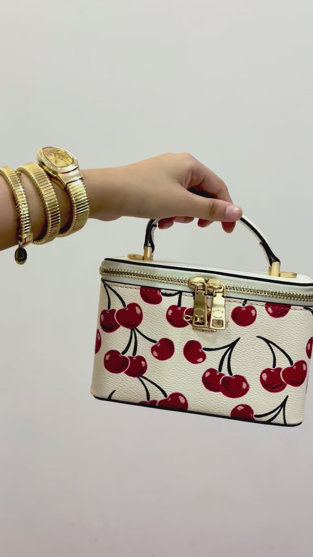 Coach Signature Canvas Vanity - Cherry